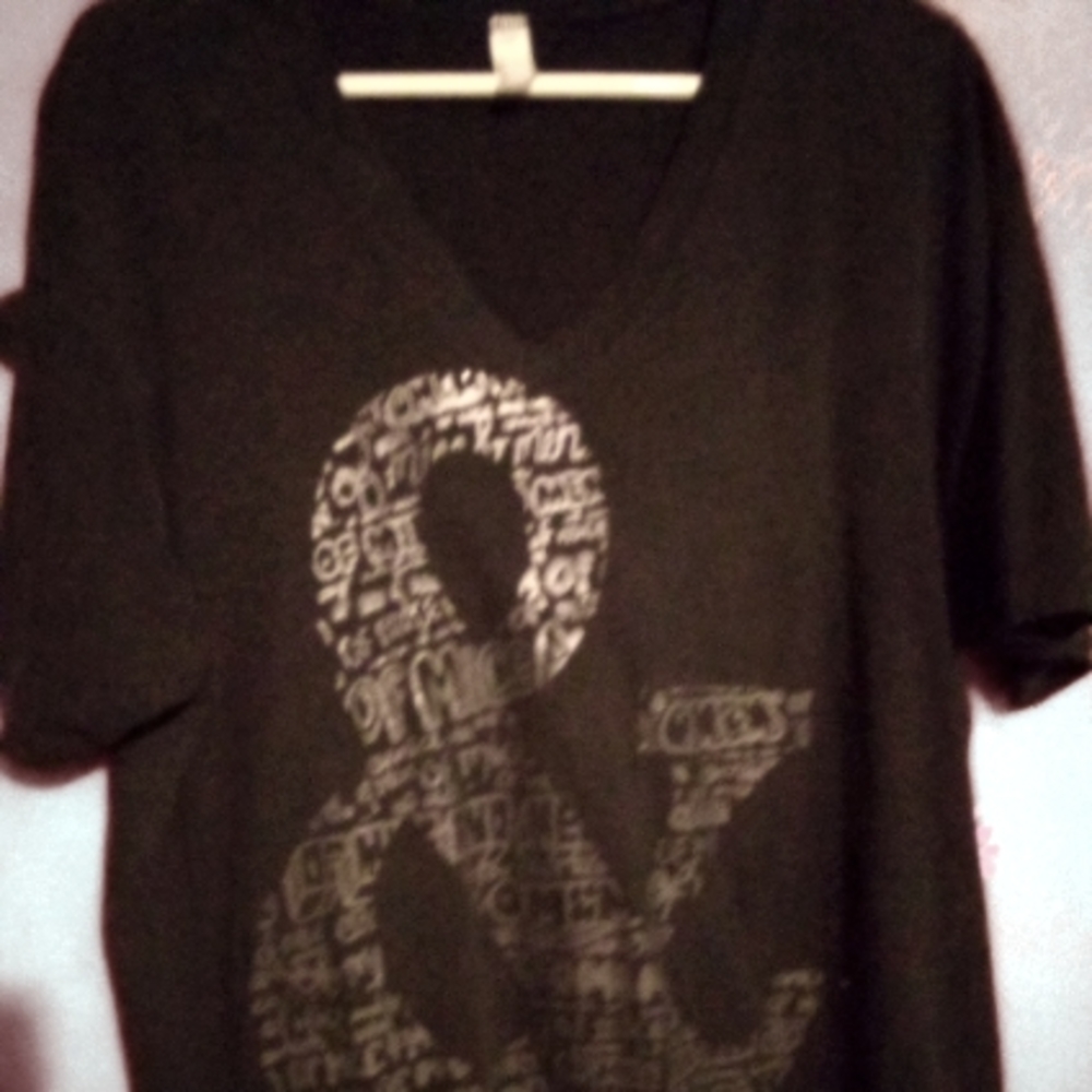 Mice and Men V Neck Black Shirt